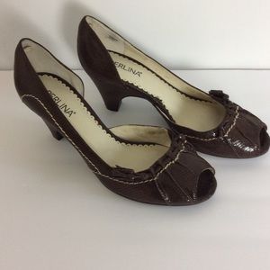 Perlina Women’s 8M Shoes chunk heel open toe